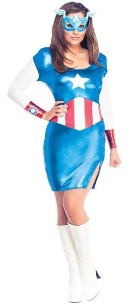 verhuur - carnaval - Superhelden - Miss captain America